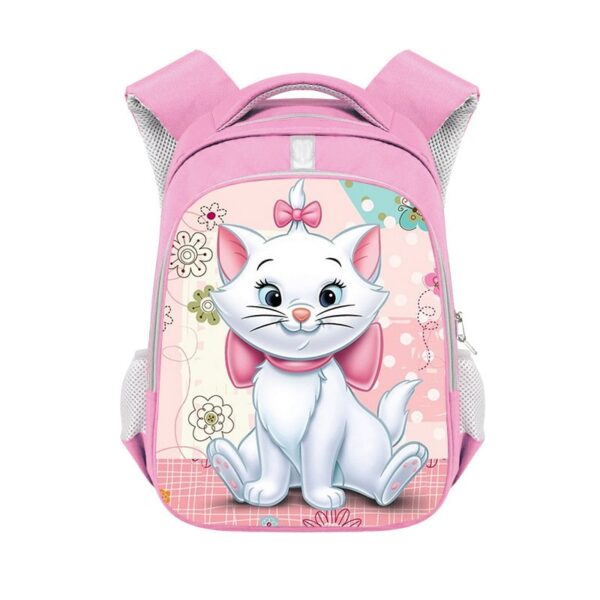 Marie Cat double-layer backpack personalized school bag Pink - Image 11