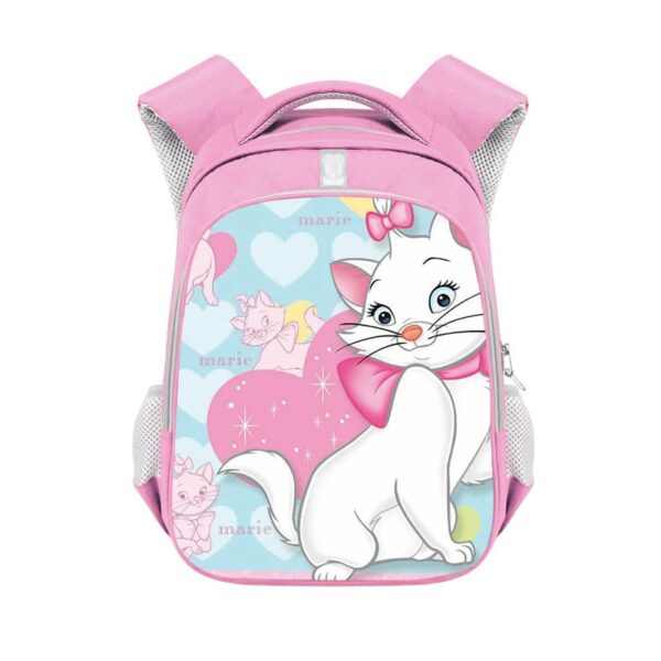 Marie Cat double-layer backpack personalized school bag Pink - Image 12