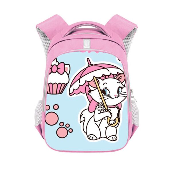 Marie Cat double-layer backpack personalized school bag Pink - Image 19