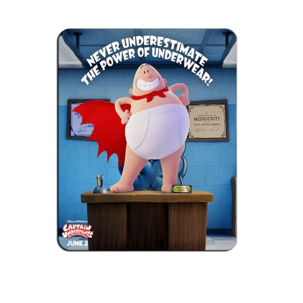 Captain Underpants Mouse Pad Natural Rubber Washable Gift - Image 38