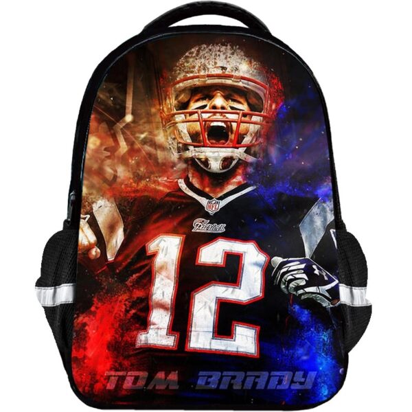 Tom Brady Backpack Kids Youth Student High Capacity Waterproof School Bag Birthday Gifts - Image 11