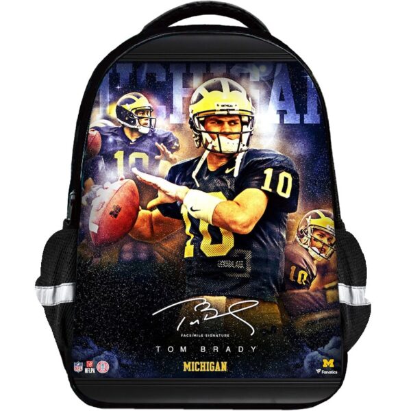 Tom Brady Backpack Kids Youth Student High Capacity Waterproof School Bag Birthday Gifts - Image 24