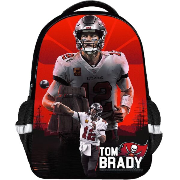 Tom Brady Backpack Kids Youth Student High Capacity Waterproof School Bag Birthday Gifts - Image 27