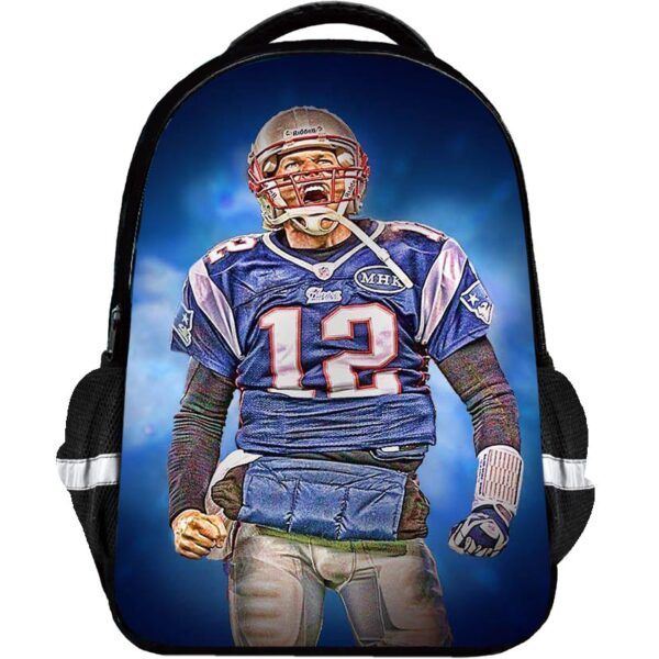 Tom Brady Backpack Kids Youth Student High Capacity Waterproof School Bag Birthday Gifts - Image 12