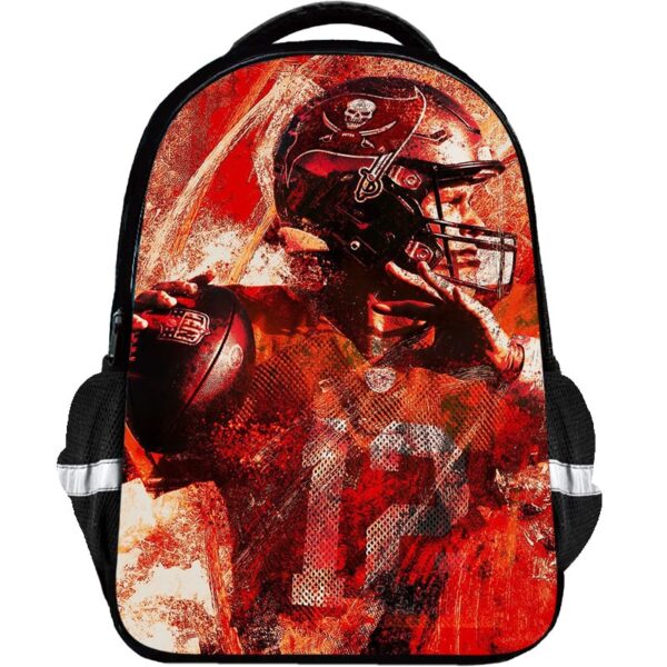 Tom Brady Backpack Kids Youth Student High Capacity Waterproof School Bag Birthday Gifts - Image 4