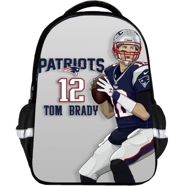 Tom Brady Backpack Kids Youth Student High Capacity Waterproof School Bag Birthday Gifts - Image 6