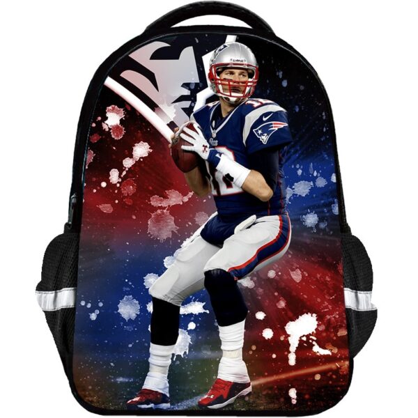 Tom Brady Backpack Kids Youth Student High Capacity Waterproof School Bag Birthday Gifts - Image 7