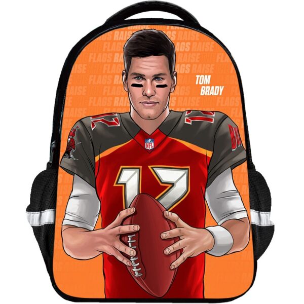 Tom Brady Backpack Kids Youth Student High Capacity Waterproof School Bag Birthday Gifts - Image 9