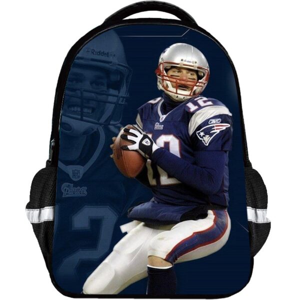 Tom Brady Backpack Kids Youth Student High Capacity Waterproof School Bag Birthday Gifts - Image 10